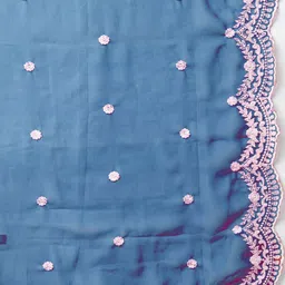 MANVAA Floral Embroidered Unstitched Dress Material image 2