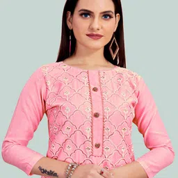 MANVAA Ethnic Motifs Embroidered Unstitched Dress Material image 2