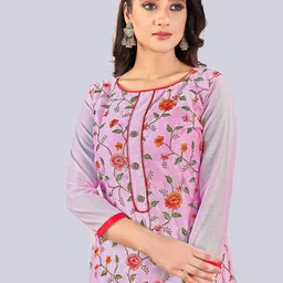 MANVAA Ethnic Motifs Embroidered Unstitched Dress Material image 5