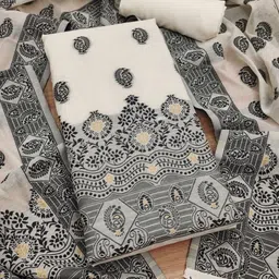 LeeliPeeri Designer Unstitched Dress Material image 4