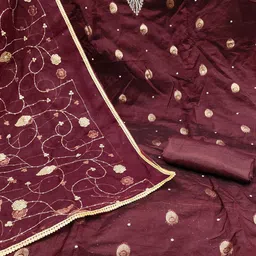 KIMISHA Organza Unstitched Dress Material image 4