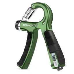 Boldfit Adjustable Hand Grip Strengthener, Hand Gripper With Counter for Men & Women for Gym Workout Hand Exercise Equipment for Forearm Exercise, Finger Exercise Power Gripper - Army Green - 60kg-picture-11