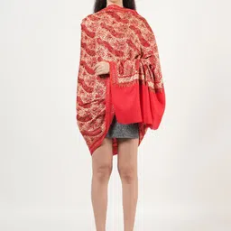 MUFFLY Floral Embroidered Pure Wool Shawl image 2