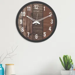 random Multicolour Plastic Modern Wall Clock image 1