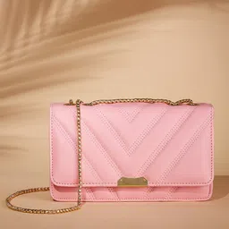 DressBerry Embroidered Detail Structured Sling Bag image 3