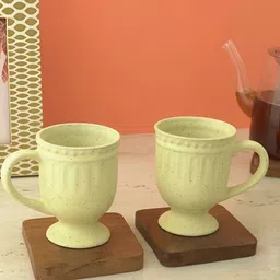 The Decor Mart Beige Ethnic Motifs Solid Ceramic Glossy Mugs Set of Cups and Mugs image 4