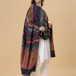 Zamour Ethnic Motifs Woven Design Jamawar Shawl image 3