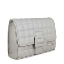FLYING BERRY Grey Textured PU Structured Satchel image 3