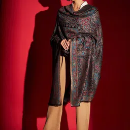 Zamour Ethnic Motifs Printed Kani Shawl image 5