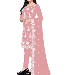 MANVAA Ethnic Motifs Embroidered Unstitched Dress Material image 3