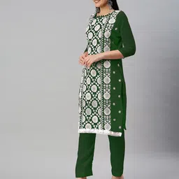 MANVAA Ethnic Motifs Embroidered Unstitched Dress Material image 5
