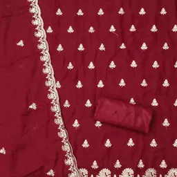 LeeliPeeri Designer Embroidered Unstitched Dress Material image 3