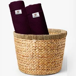 Enchant Home Purple Checked Cotton 350 GSM Bath Towel image 5