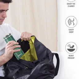 Milton Shiny Green Stainless Steel Thermosteel Insulated Water Bottle-300 ml image 2