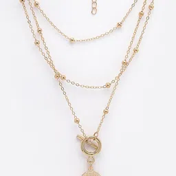 Scintillare By Sukkhi Gold-Plated Beaded Layered Necklace image 4