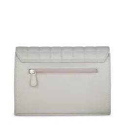 FLYING BERRY Grey Textured PU Structured Satchel image 4