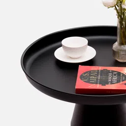 durian Jessica Glass Top Coffee Table In Black & Grey Colour image 4