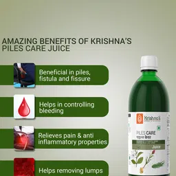 Krishna's Herbal & Ayurveda Piles Care Juice With 10 Herbs To Help Control Bleeding - 1L image 4
