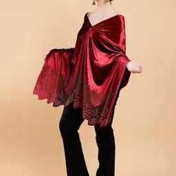 Moda Chales Embellished Velvet Shawl image 4