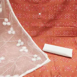 MANVAA Bandhani Printed Unstitched Dress Material image 2