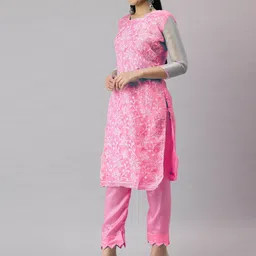 MANVAA Embroidered Organza Unstitched Dress Material image 5