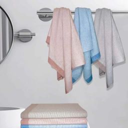 athom living Multicolour Cotton Striped 220 GSM Bath Towels 6 Pc-picture-38