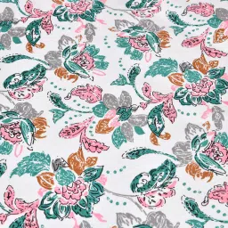 Green Floral 210 TC Cotton King Sized Bed Sheets with 2 Pillow Covers by Mafatlal image 5