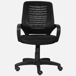 trevi furniture Ebony Breathable Mesh Ergonomic Chair in Black Colour image 4