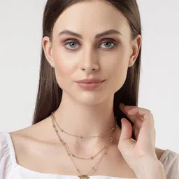 Scintillare By Sukkhi Gold-Plated Beaded Layered Necklace image 2