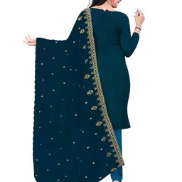 MANVAA Ethnic Motif Embroidered Unstitched Dress Material image 3