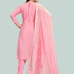 MANVAA Ethnic Motifs Embroidered Unstitched Dress Material image 5