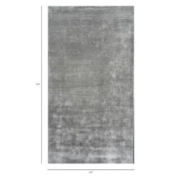 jaipur rugs Blue Abstract Viscose 6 ft X 9 ft Hand Tufted Rectangle Carpet image 2