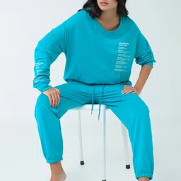 I like me Typography Printed Round-Neck Night suit-picture-14