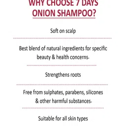 7daysnatural 7 DAYS Onion Shampoo For Hair Growth - 200ml image 3