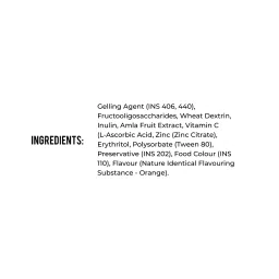 Nutriburst Triple Immunity Gummies with Vitamin C, Zinc and Amla extract No-Added Sugar Orange Flavor 100% Vegetarian - 10 Gummy image 5