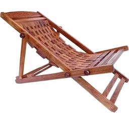 Habiba Arts Store Wooden Easy Chair for Living Room, Foldable Relaxing Chair for Outdoor, Comfortable Chair for Bed Room image 3