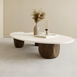 the flamingo life Aalto Glass Coffee Table In White Colour image 5