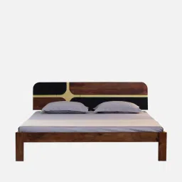 woodsworth from pepperfry Alamo Sheesham Wood Queen Size Bed In Scratch Resistant Provincial Teak Finish image 5