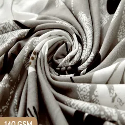 HOKIPO Brown & Grey 1 Seater Floral Printed Stretchable Sofa Cover With Arms image 4