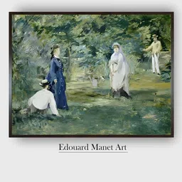 The Art House Green & White The Croquet Party Wooden Framed Painting Wall Art-picture-28