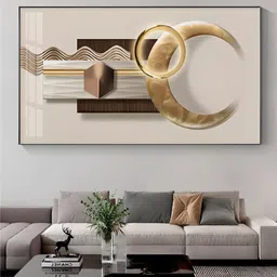 THE HANDMADE FLAIR White & Brown Wooden Abstract Paintings Wall Art-picture-21