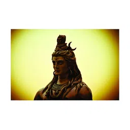 Inephos Brown & Yellow Lord Shiva Printed Canvas Wall Painting-picture-12