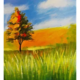 Inephos Yellow & Green Serenity Canvas Wall Painting-image-62