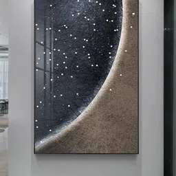 THE HANDMADE FLAIR Black & Grey Wooden Framed Canvas Painting  Wall Art-picture-14