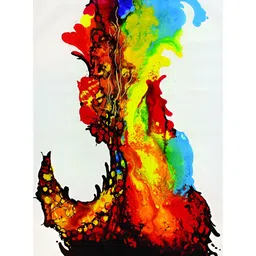 Inephos Red & Blue Canvas Abstract Beautiful Modern Wall Painting-picture-12