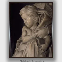 The Art House Beige & Black The Baby Jesus Wooden Framed Painting Wall Art-image-56