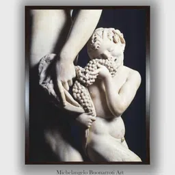 The Art House Beige & Black Satyr Wooden Framed Canvas Painting Wall Art-image-51