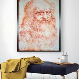 The Art House Grey & Brown Self-Portrait Drawing Painting Wall Art-picture-27