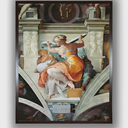 The Art House Orange & Cream Sistine Chapel Ceiling Wooden Framed Canvas Painting Wall Art-image-49