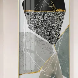 THE HANDMADE FLAIR Black & Grey Abstract Pebbles Wooden Wall Art-picture-23